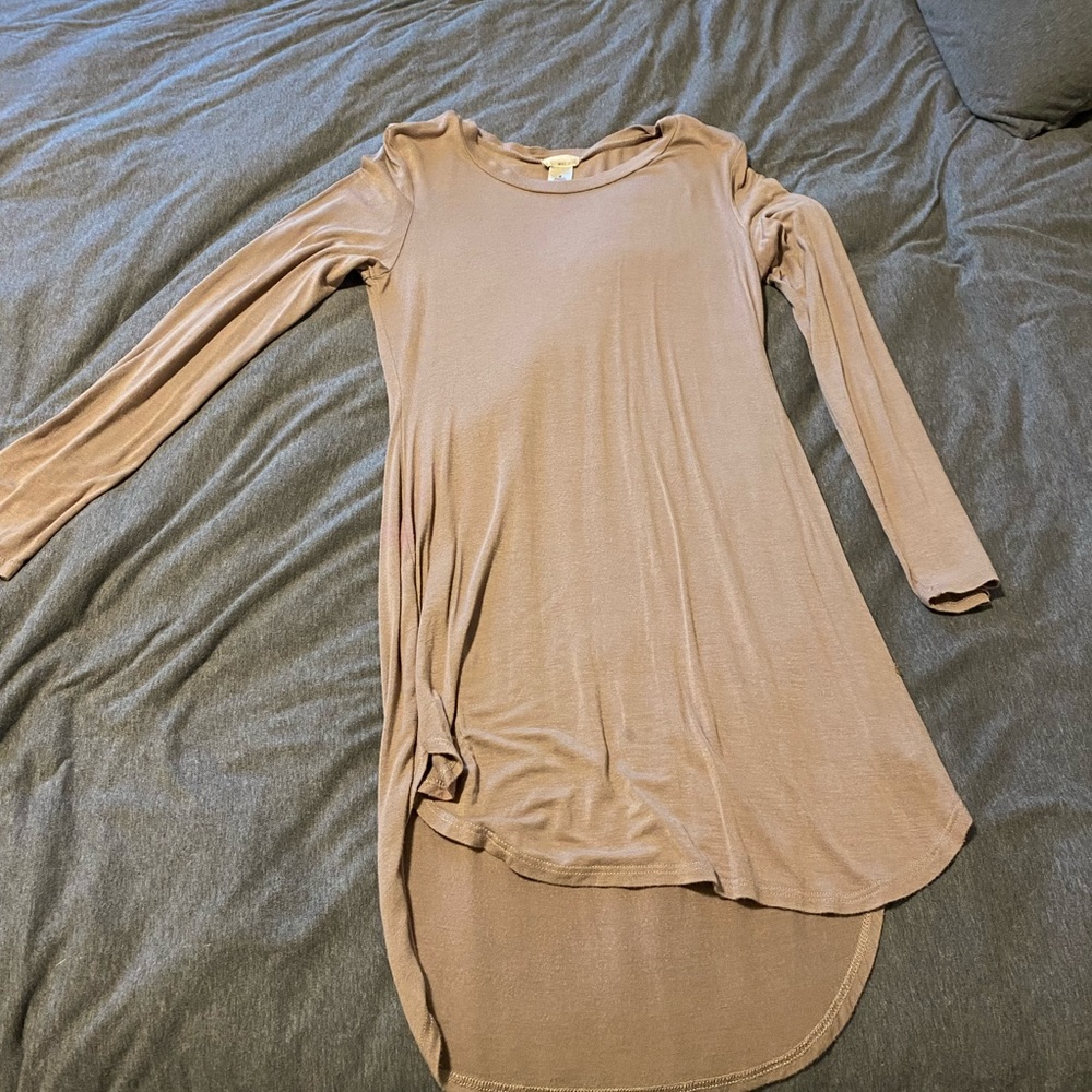 Tan long sleeve dress